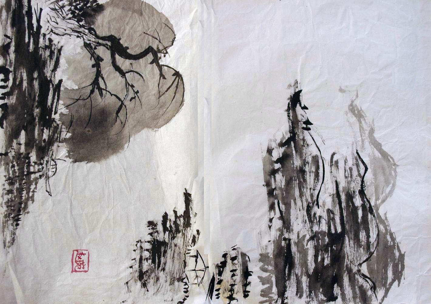 Ink brush painting(2) by Audrey Zhao